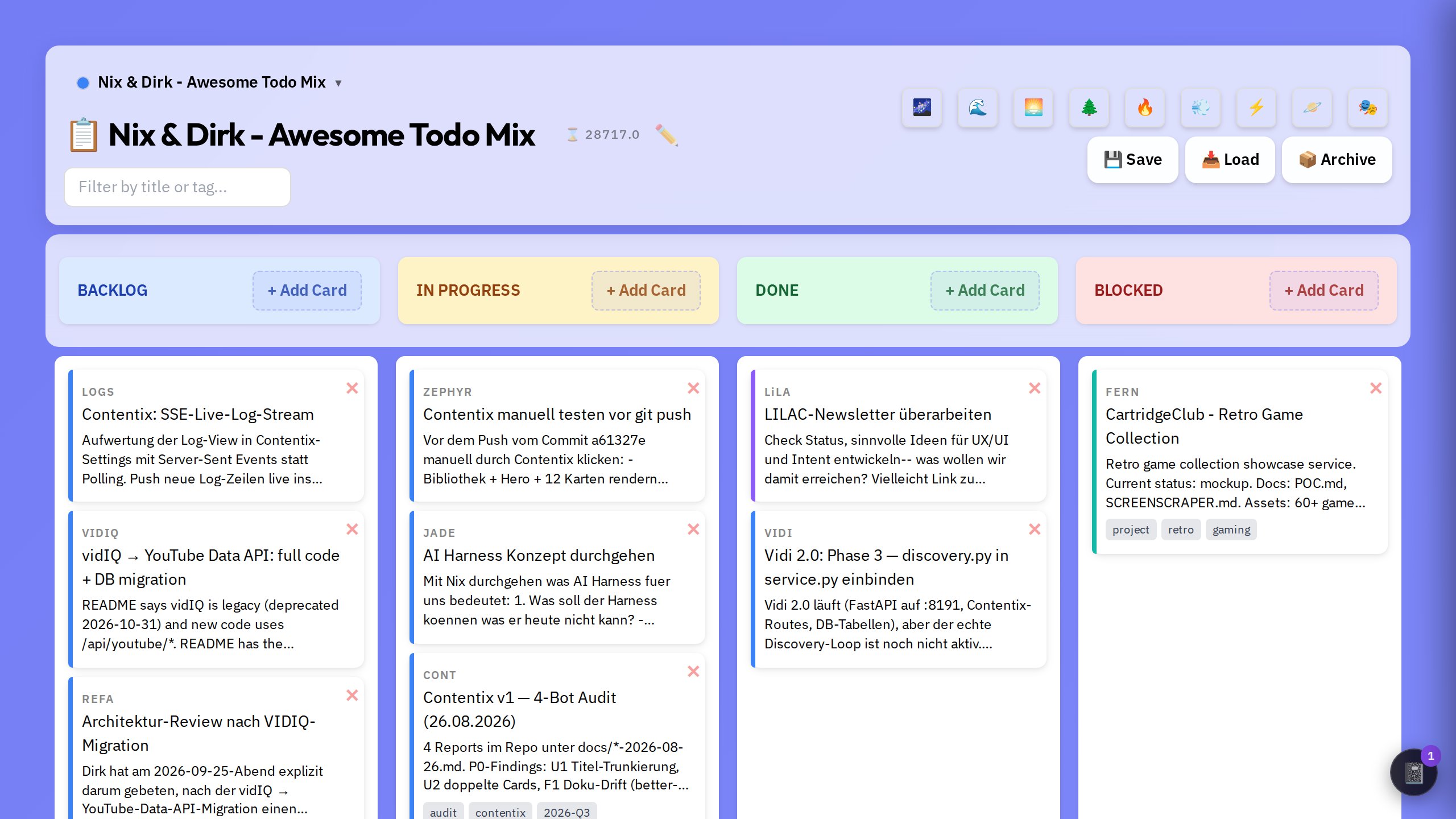 NixBoard — Screenshot